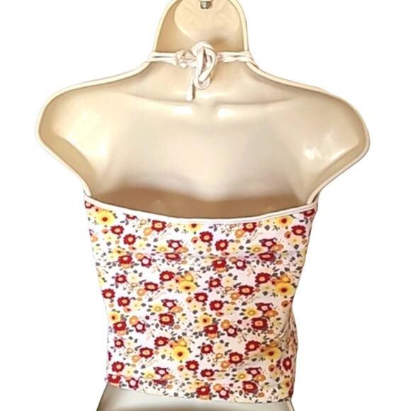 H&M Women's Floral Halter Top Cropped Top size Small - Picture 6 of 6